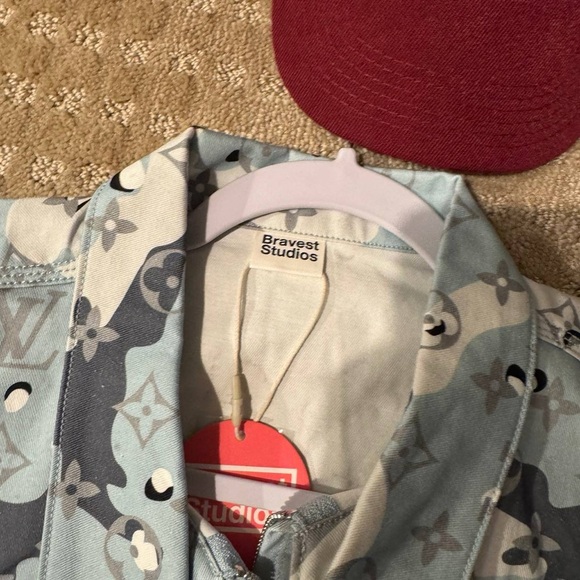 Braverest studios Louis Vuitton Blue and Gray Monogram Jacket M/L - Picture 7 of 13